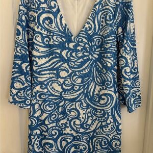 Lilly Pulitzer Jade Resort Current Affairs Elegant Blue Dress